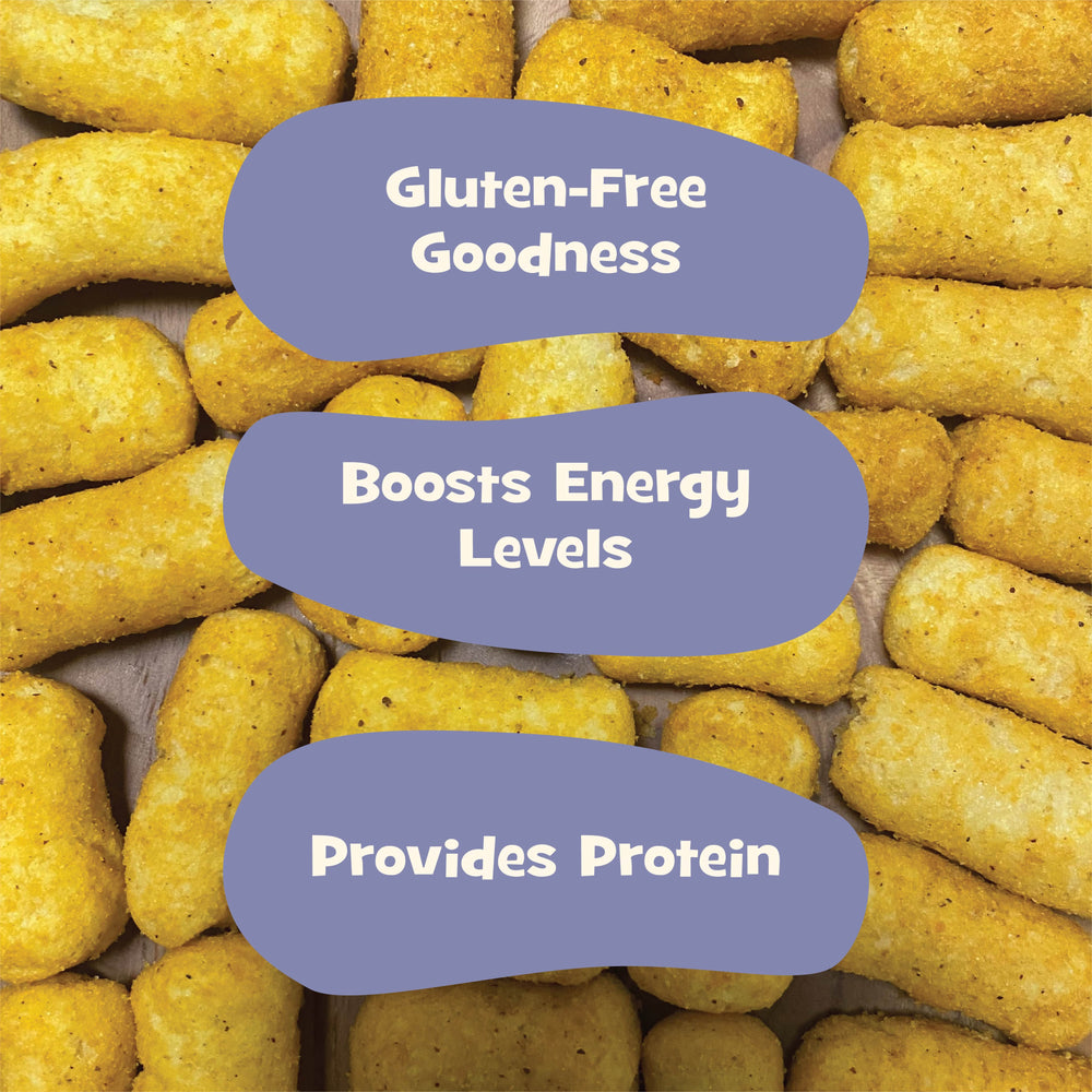 Nourish You Quinoa Puffs, Spicy Garlic flavour 50g - Healthy Baked Snacks. | Pack of 3 - EarthBased