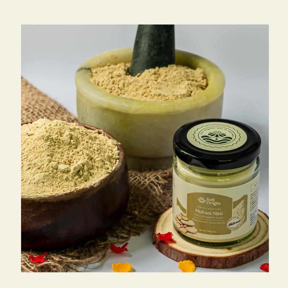 Multani Mitti Powder (Fuller Earth) | Pack of 3 - EarthBased