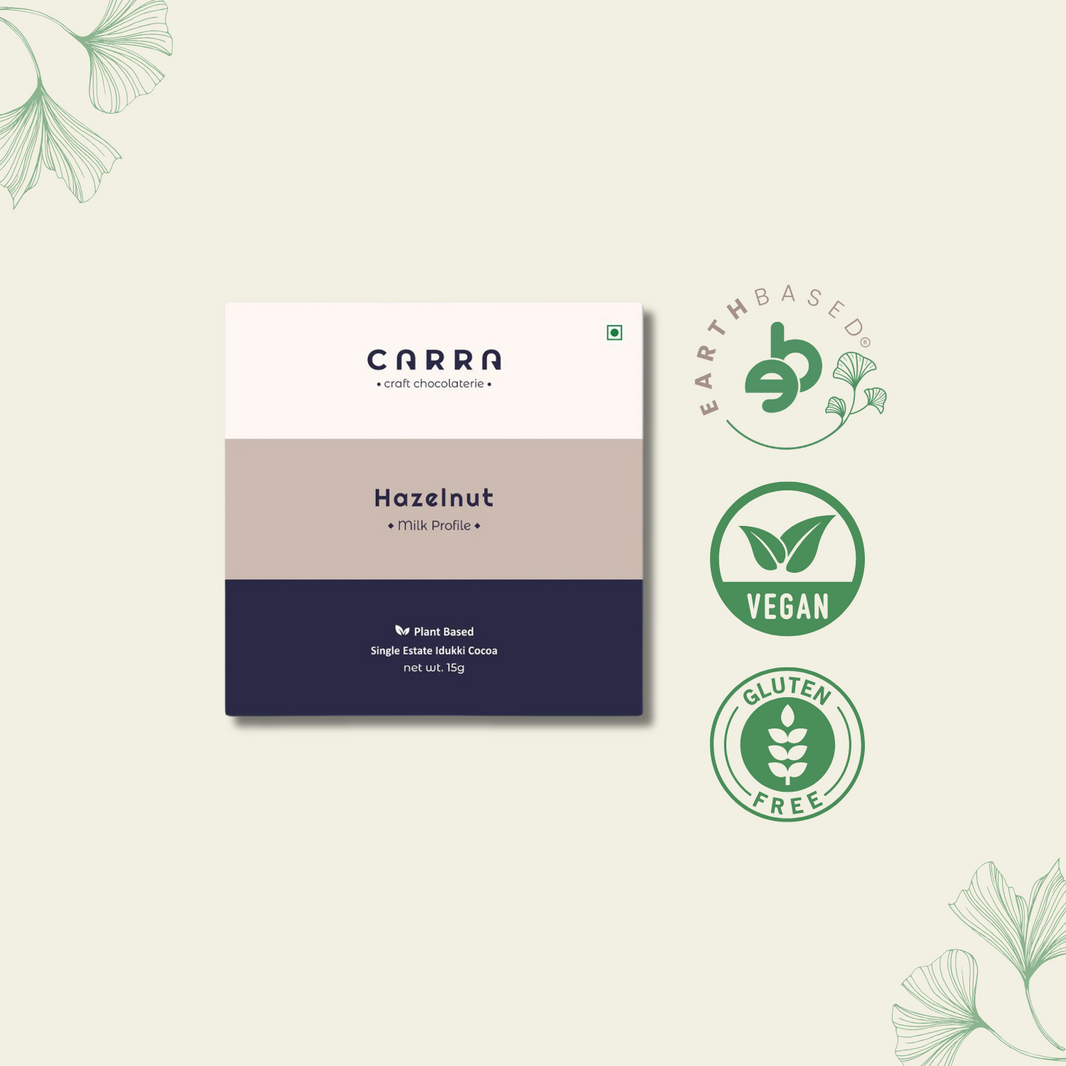 CARRA Hazelnut in Plant Based Milk Chocolate 15G - EarthBased