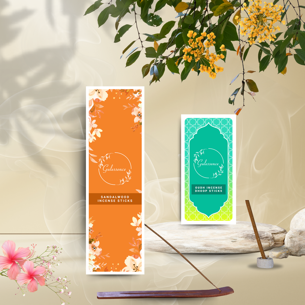 Sandalwood Incense stick & Oudh Dhoop sticks - Made from Temple Flowers | Gulessence - Gulessence