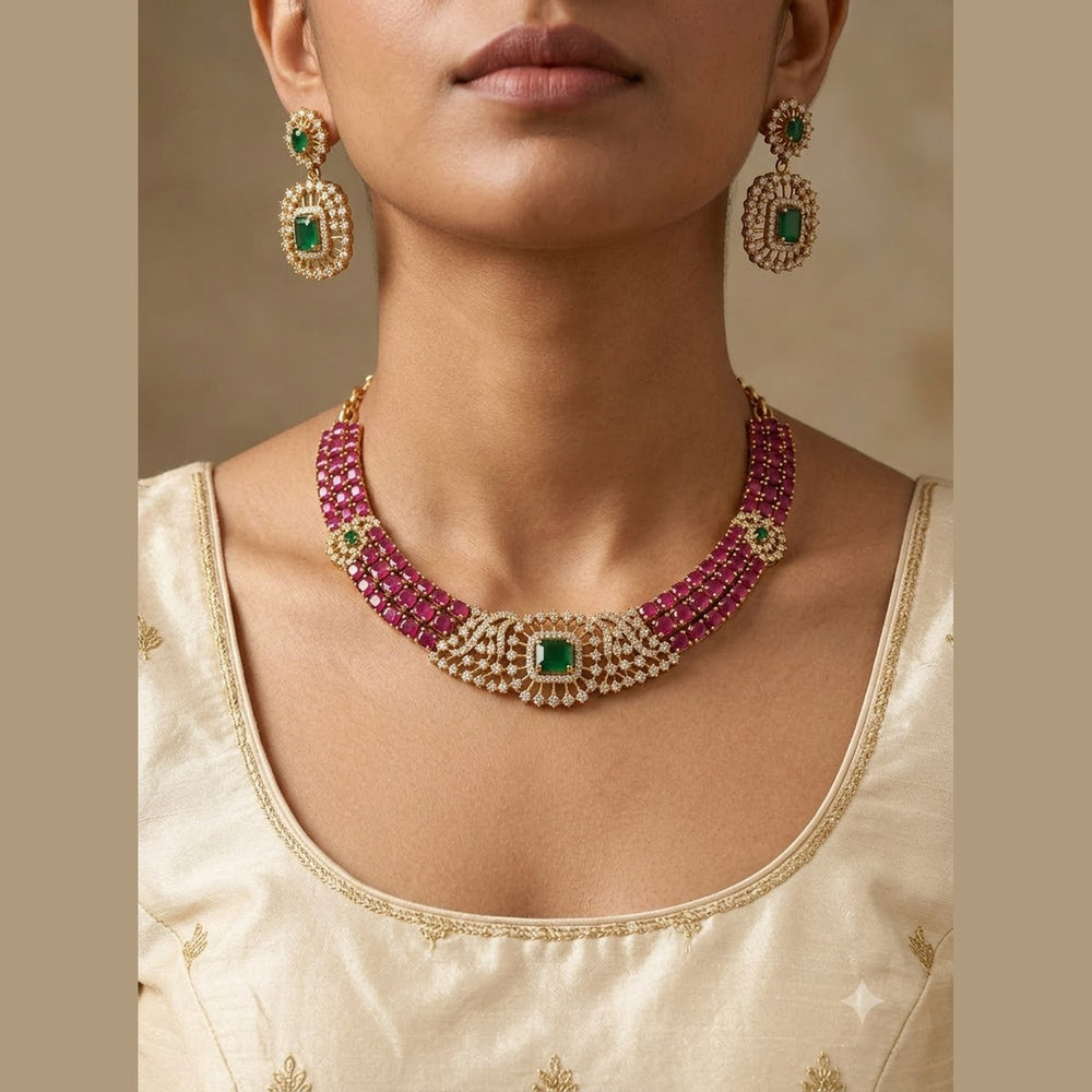 Royal Ruby Choker Set