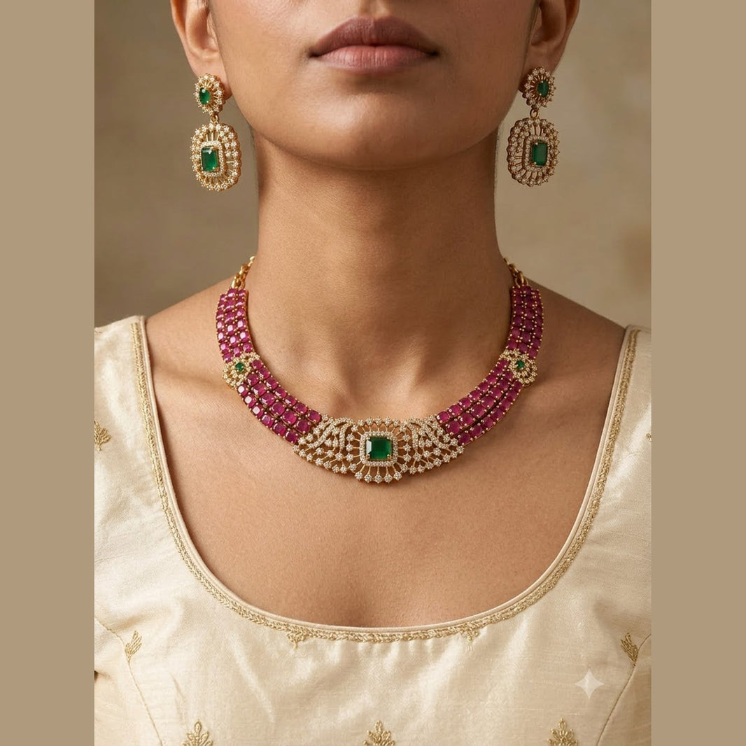 Royal Ruby Choker Set