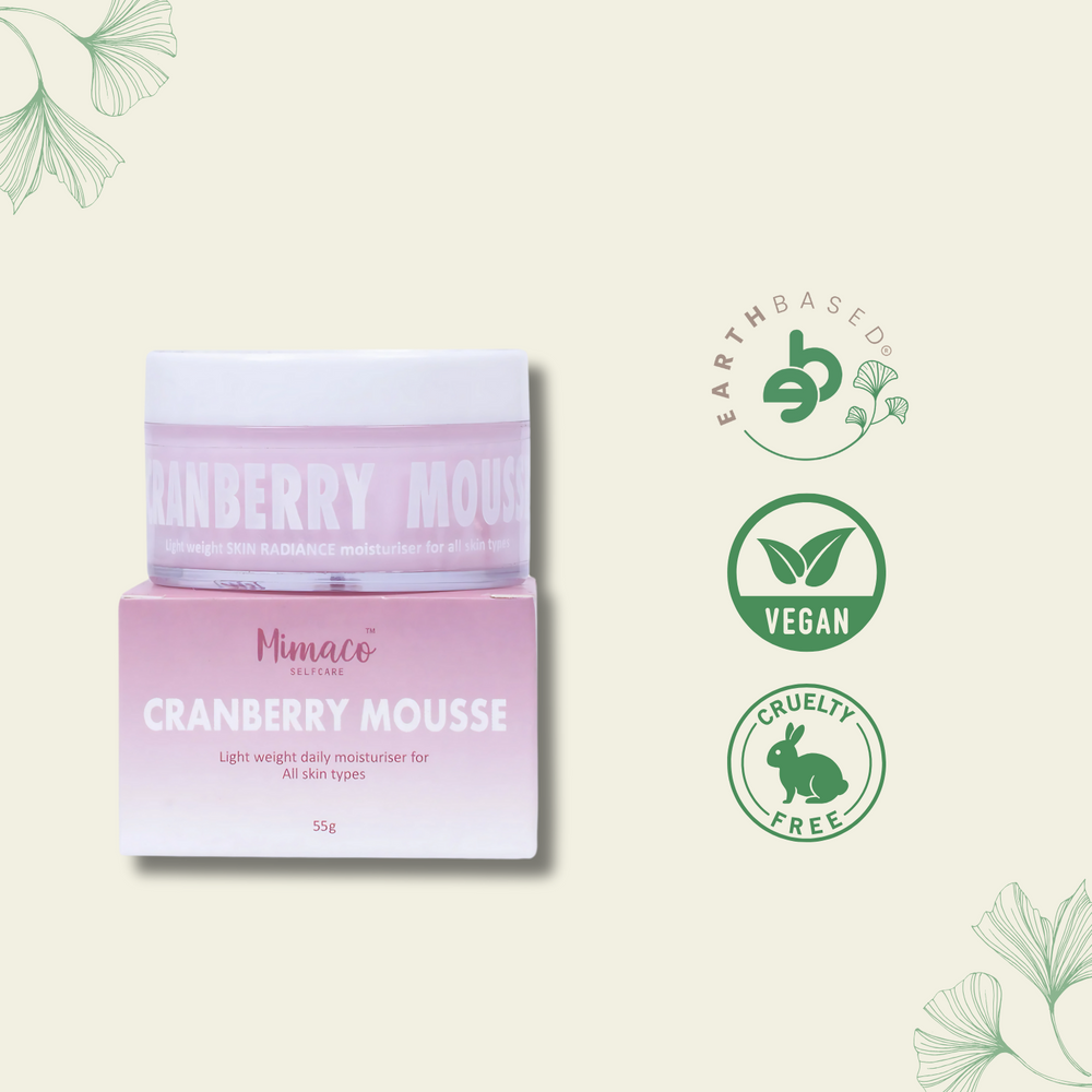 CRANBERRY MOUSSE face moisturiser for Radiance (all skin types) - EarthBased
