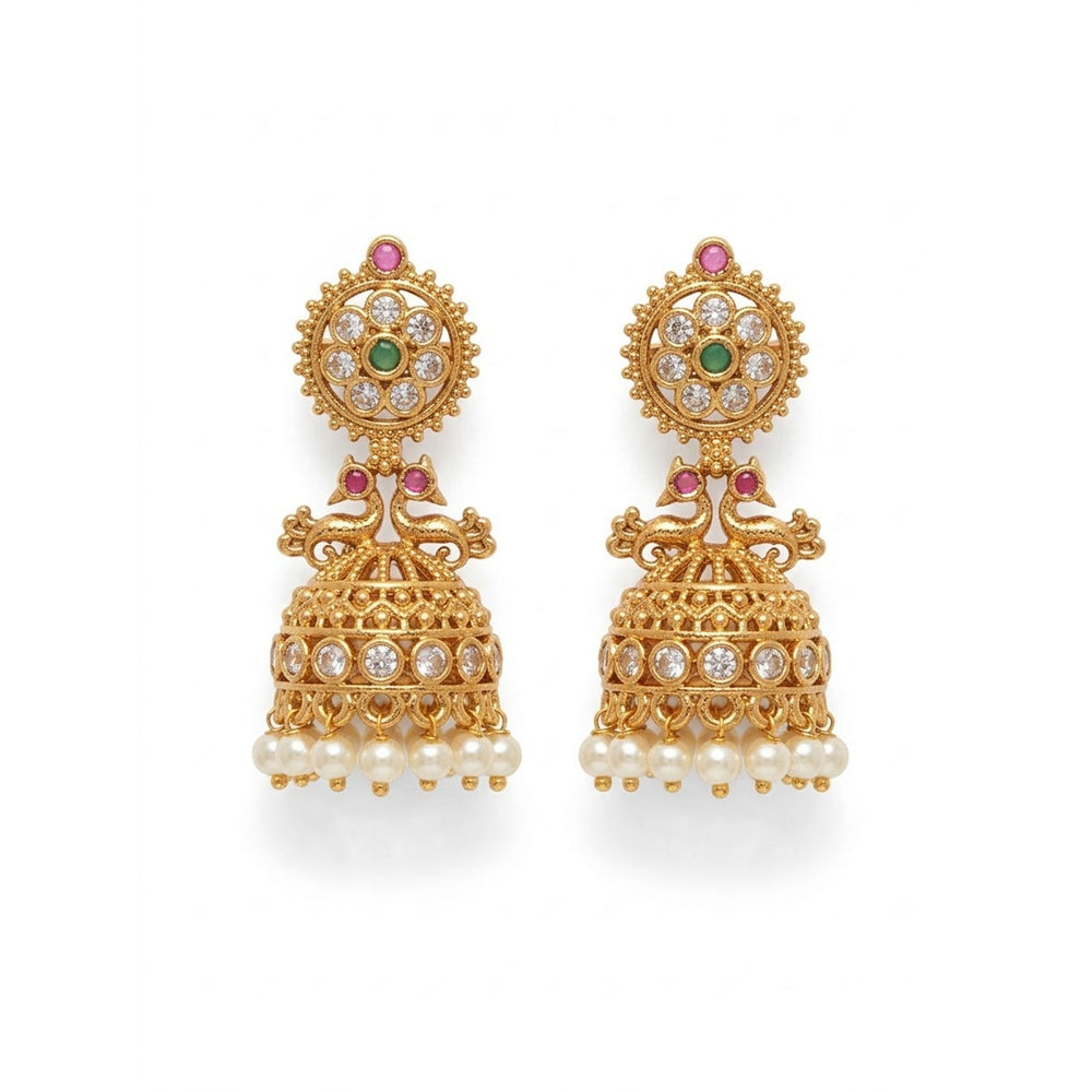 Temple Jhumka Earrings