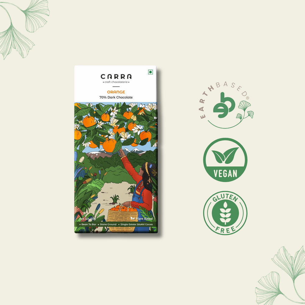 CARRA Orange in 70% Dark Chocolate 50G - EarthBased
