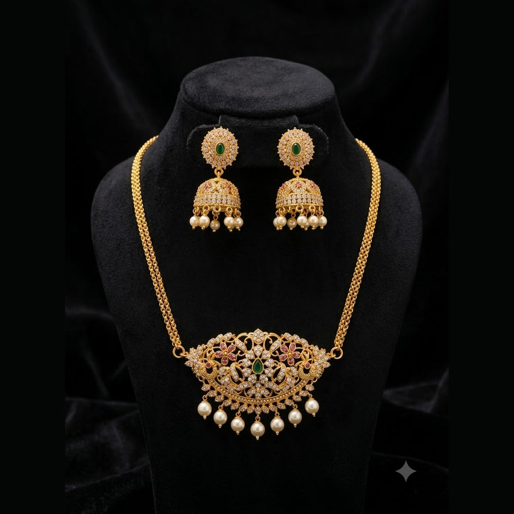 Temple Pendant Necklace Set - view 2