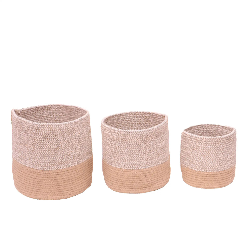 Dual tone Jute Baskets - EarthBased
