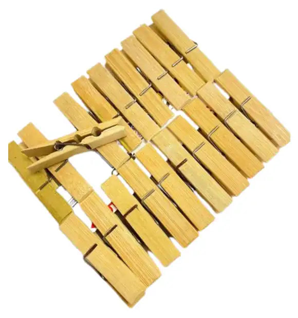 Cloth Pegs (Bamboo) - Pack of 20 | Pack of 2 - EarthBased