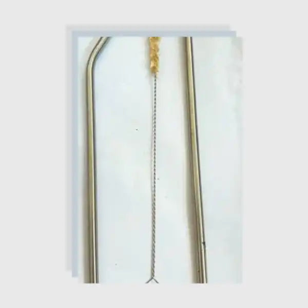 Stainless Steel Straws With Cleaner - Steel (1 ST+1 Bend) - EarthBased