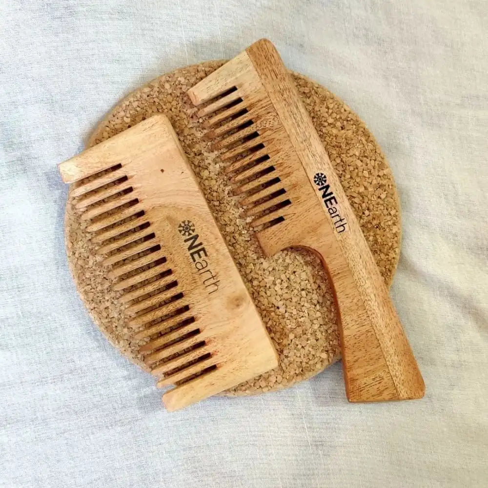 Detangling Shower(Wide Tooth) Comb+ Handle Comb - EarthBased