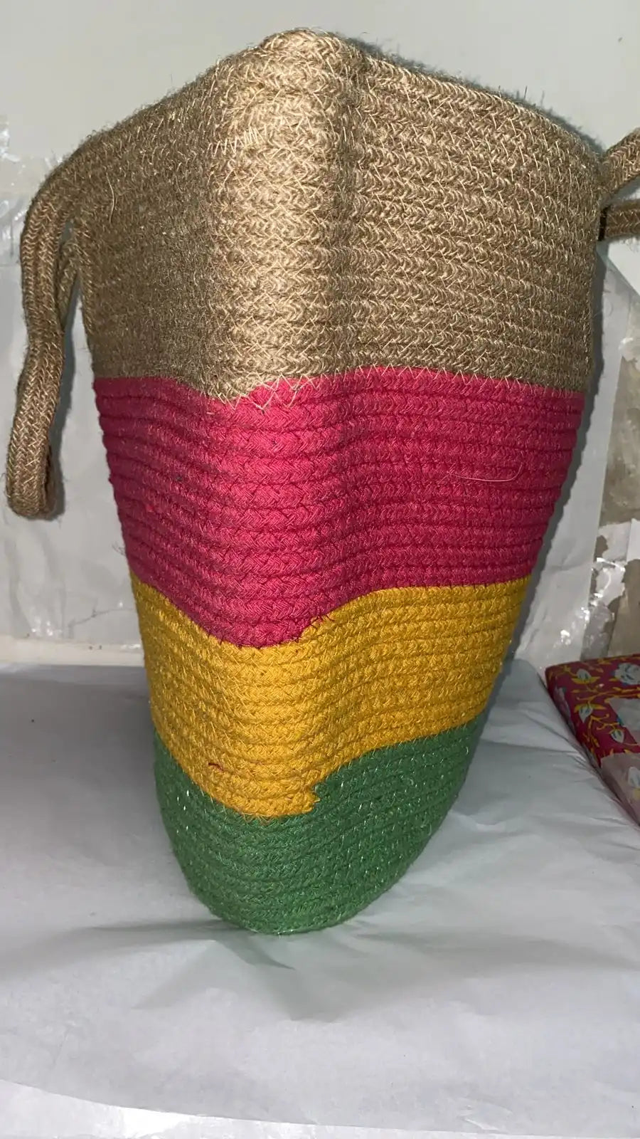 Colourfull Jute Tote Bag - EarthBased