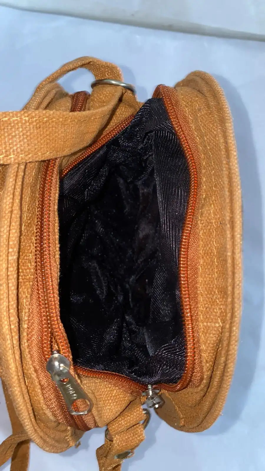 Oval Shital Pati & Jute Sling Bag - EarthBased