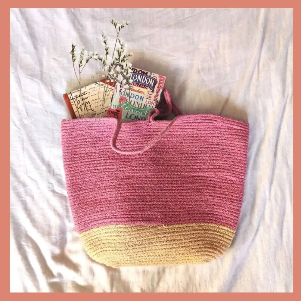 Pink & Cream Tote Bag - EarthBased