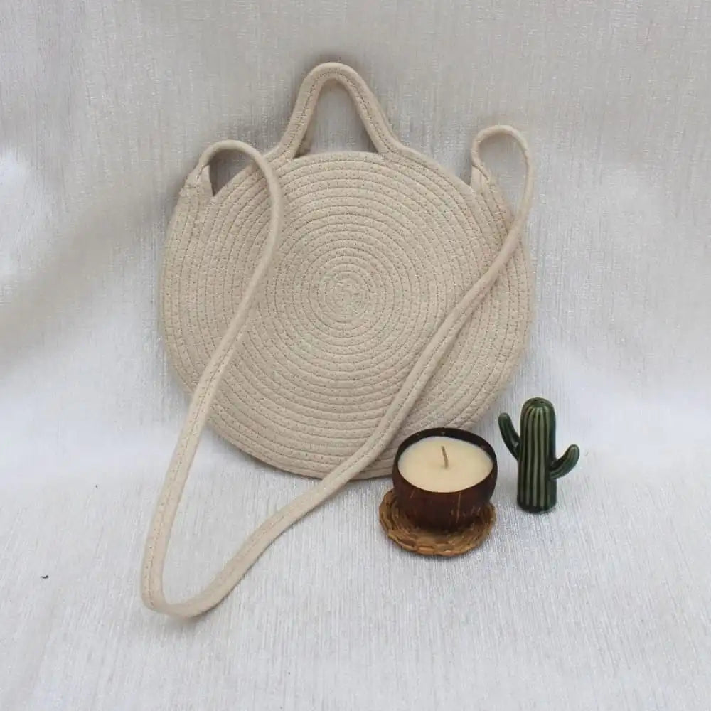 Cream & Round Sling Bag - EarthBased