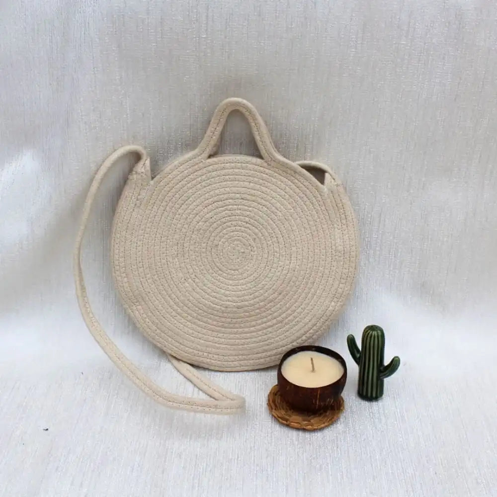 Cream & Round Sling Bag - EarthBased