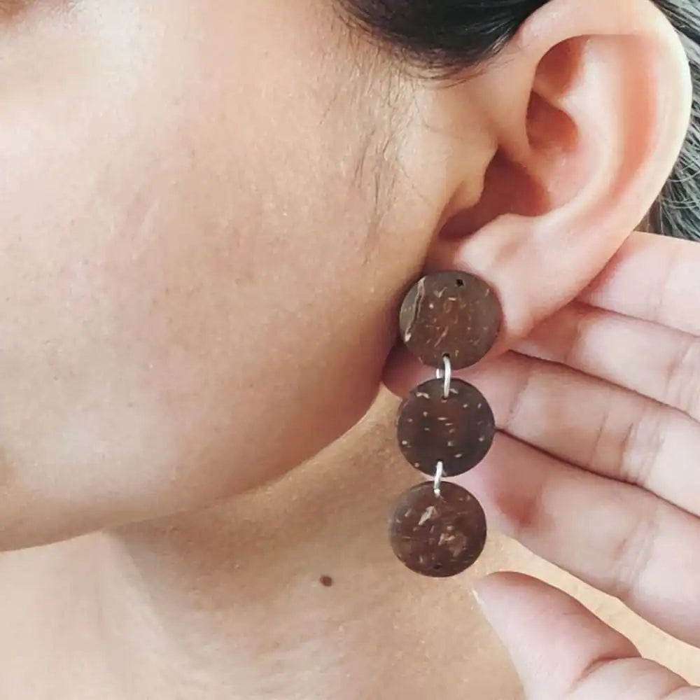 Coconut Shell Earrings by ONEarth - EarthBased