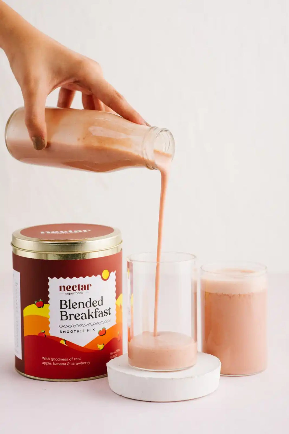 NECTAR SUPERFOODS- FREEZE DRIED BLENDED BREAKFAST SMOOTHIE MIX -300 GM PACK-PACK OF 1 UNIT - EarthBased