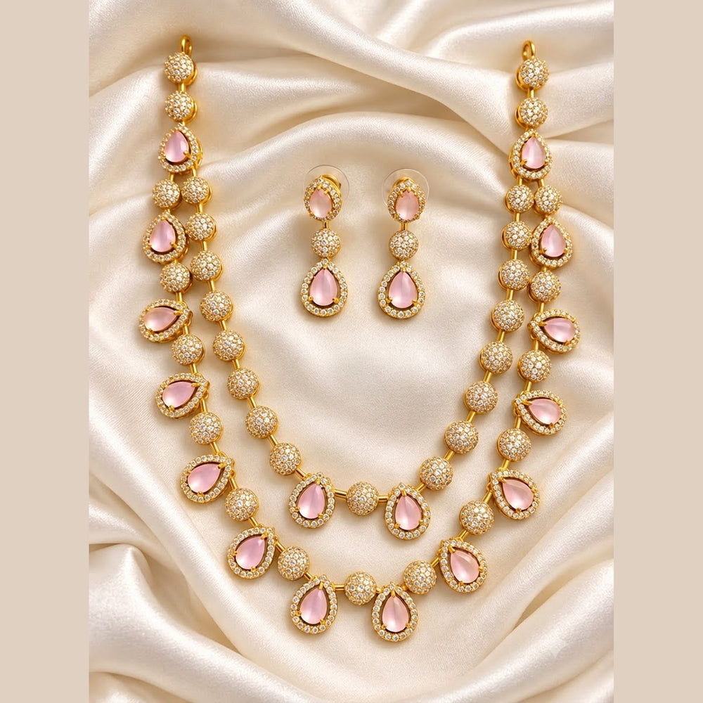 Pink Layered Necklace Set
