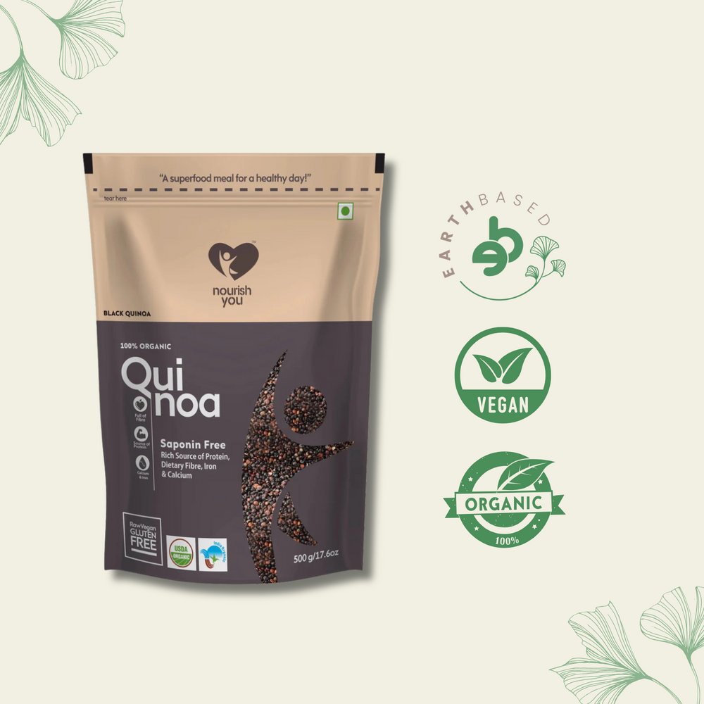 Nourish You ORGANIC BLACK QUINOA 500G - EarthBased