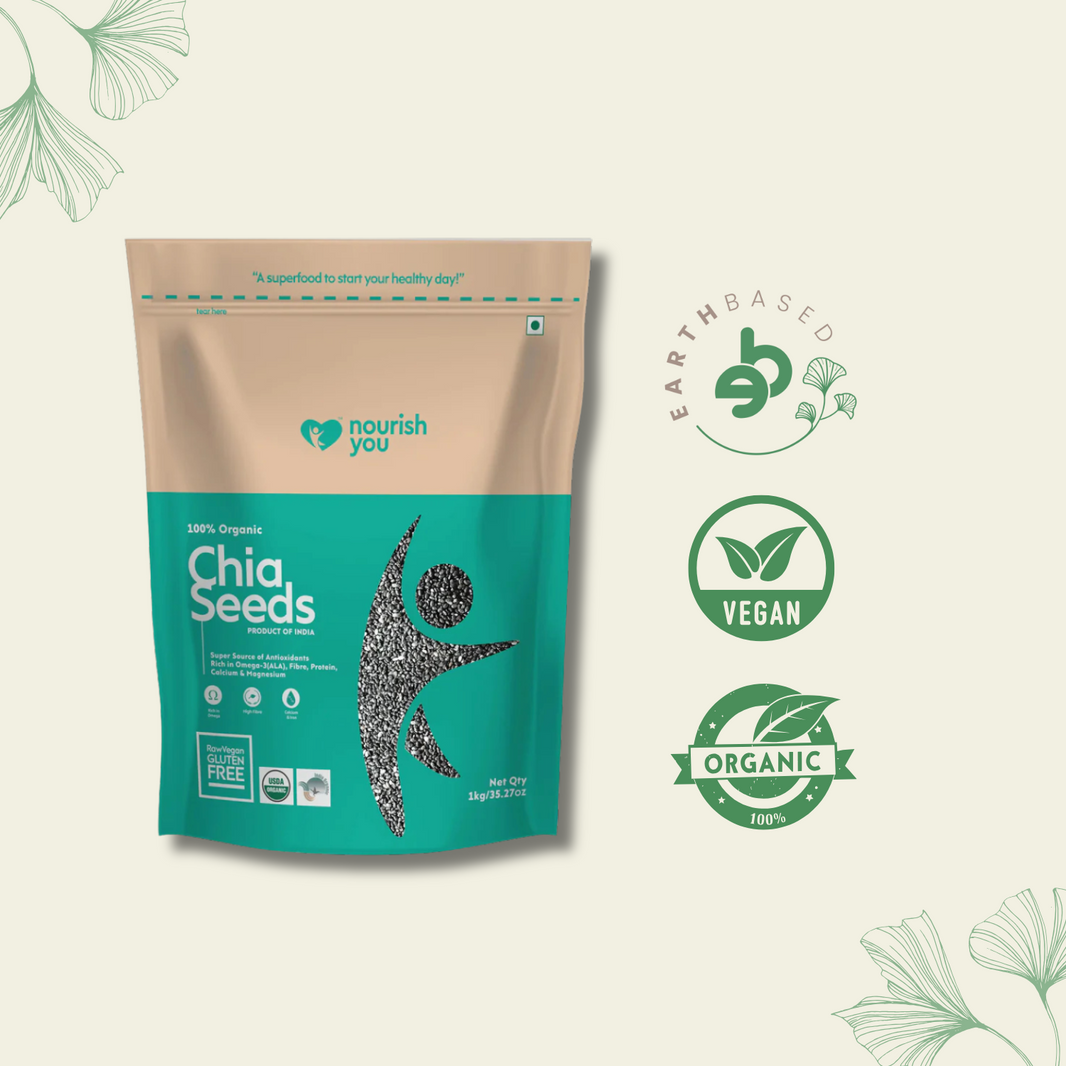 Nourish You ORGANIC RAW BLACK CHIA SEEDS - EarthBased