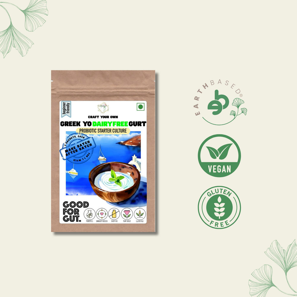 Greek Yo -Dairy Free- Gurt Starter | Make Batch-After-Batch at Home Easily | Imported from Europe by Posh Flavors - EarthBased
