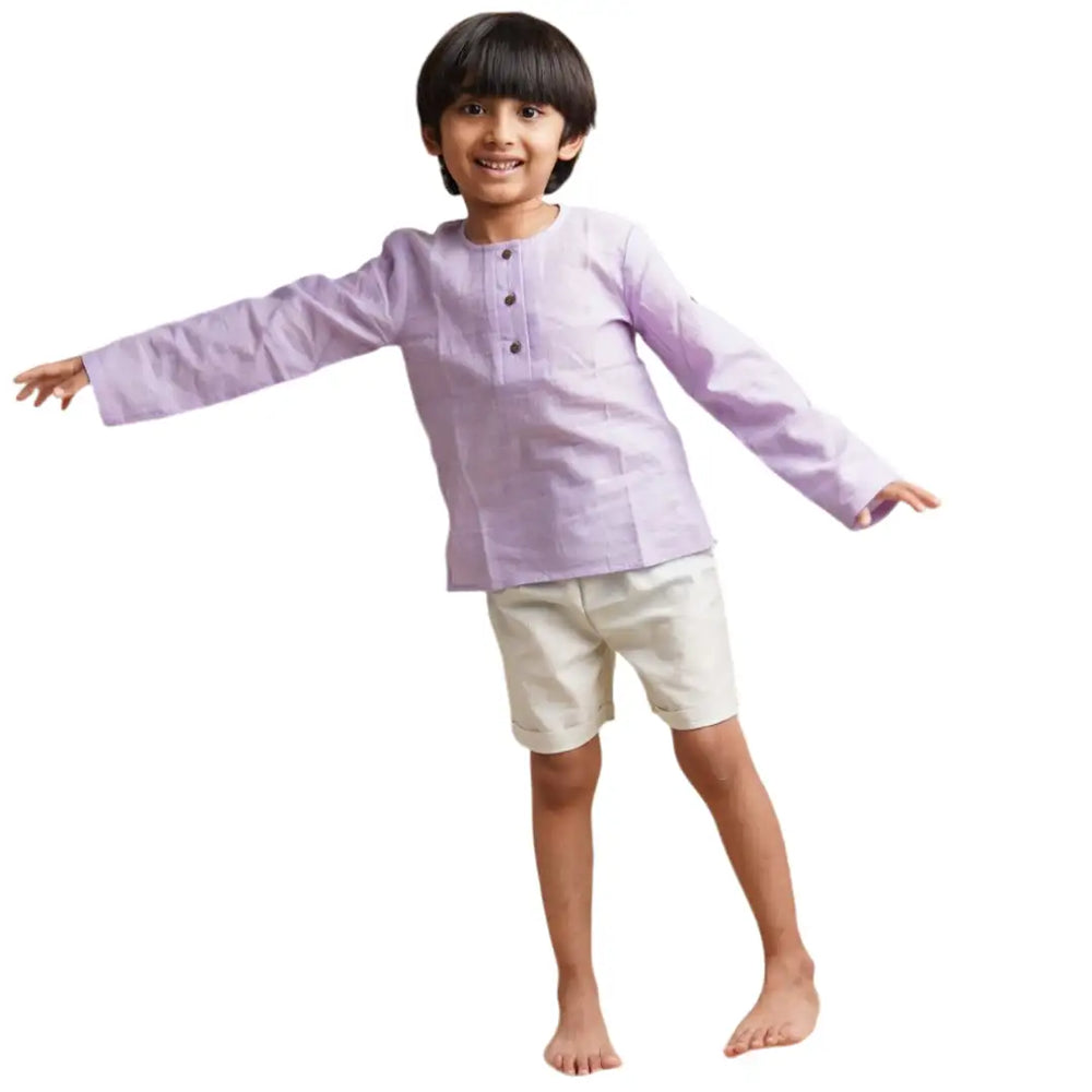 Sleek Sleeve' - Boys' Button-Down Sleeve Shirt - EarthBased