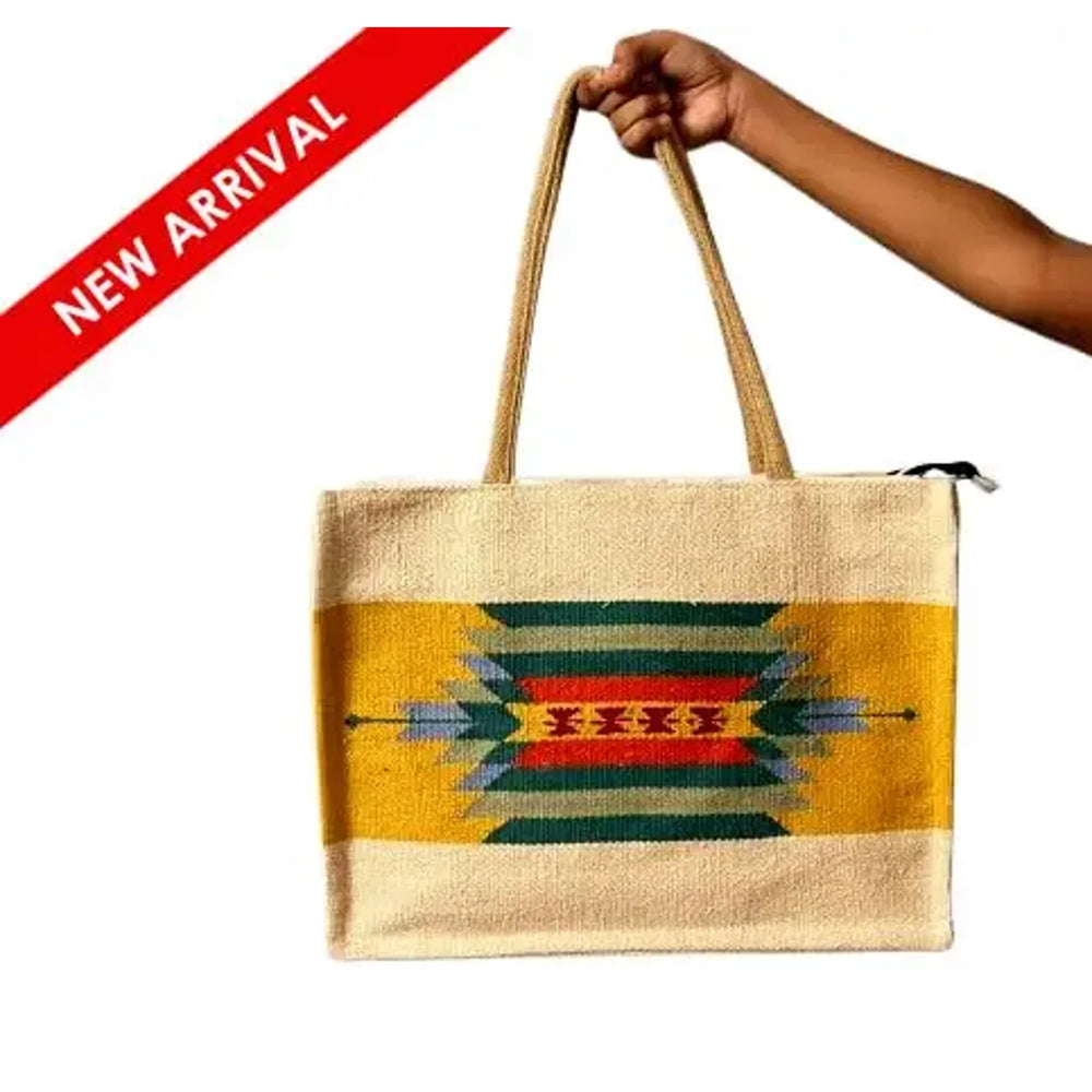 Craftinence Women Boho Sutra Marigold tote handbags for women - Handmade Artisanal Eco-Friendly Upcycled Cotton Handbag - EarthBased