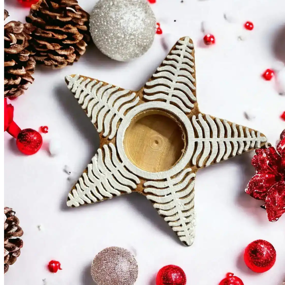 Christmas star tea light holder (set of 2) | ONEarth - EarthBased