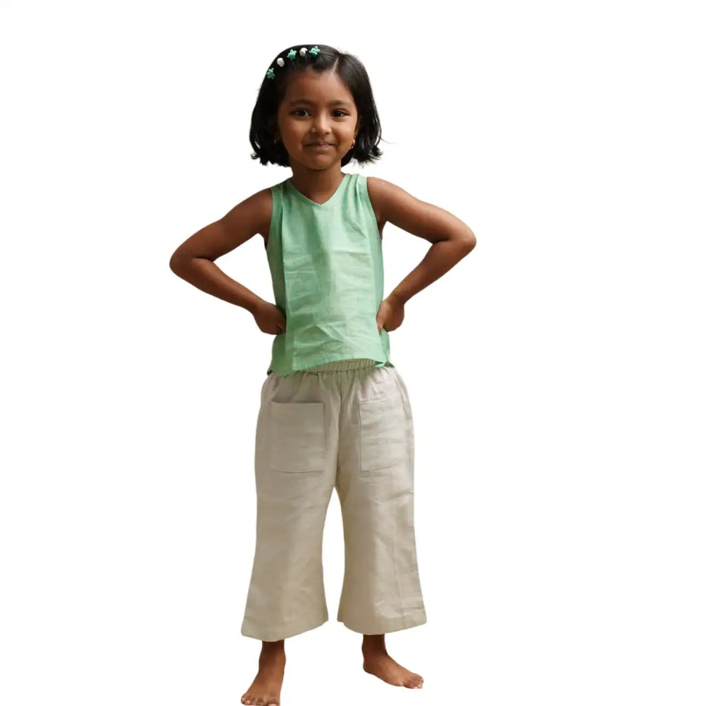 Breeze Belle Cotton Pants' - Girls' Cotton Pants with a Flare - EarthBased