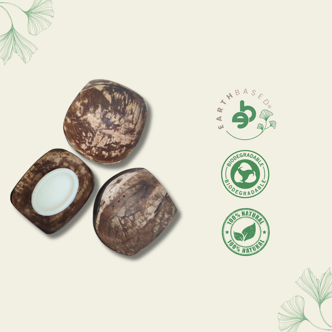 Coconut Shell Soap Dish (Square) - EarthBased