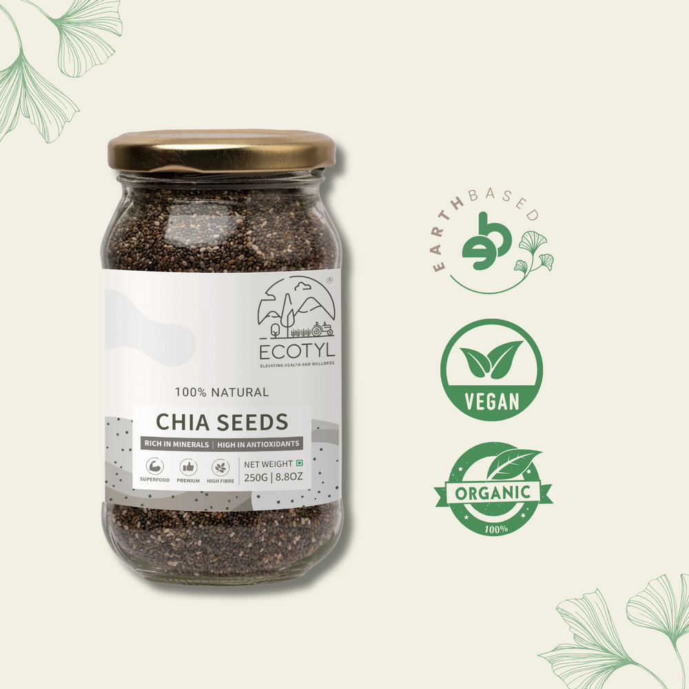 Ecotyl Chia Seeds - Raw | Rich in Antioxidants & Fibre - EarthBased