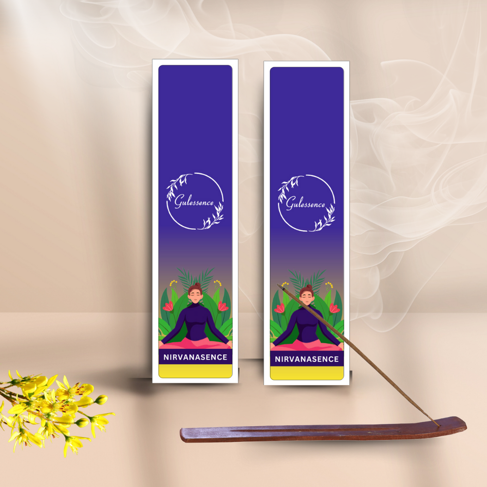 Nirvanasence Incense Sticks With Free Incense Holder| Made from Temple Flower | Gulessence - EarthBased