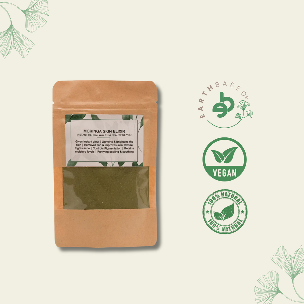 Daivik Moringa Skin Elixir | 100% Natural | Pigmentation & Blemish Removal, Anti Acne, Tan Removal | 50 g - EarthBased