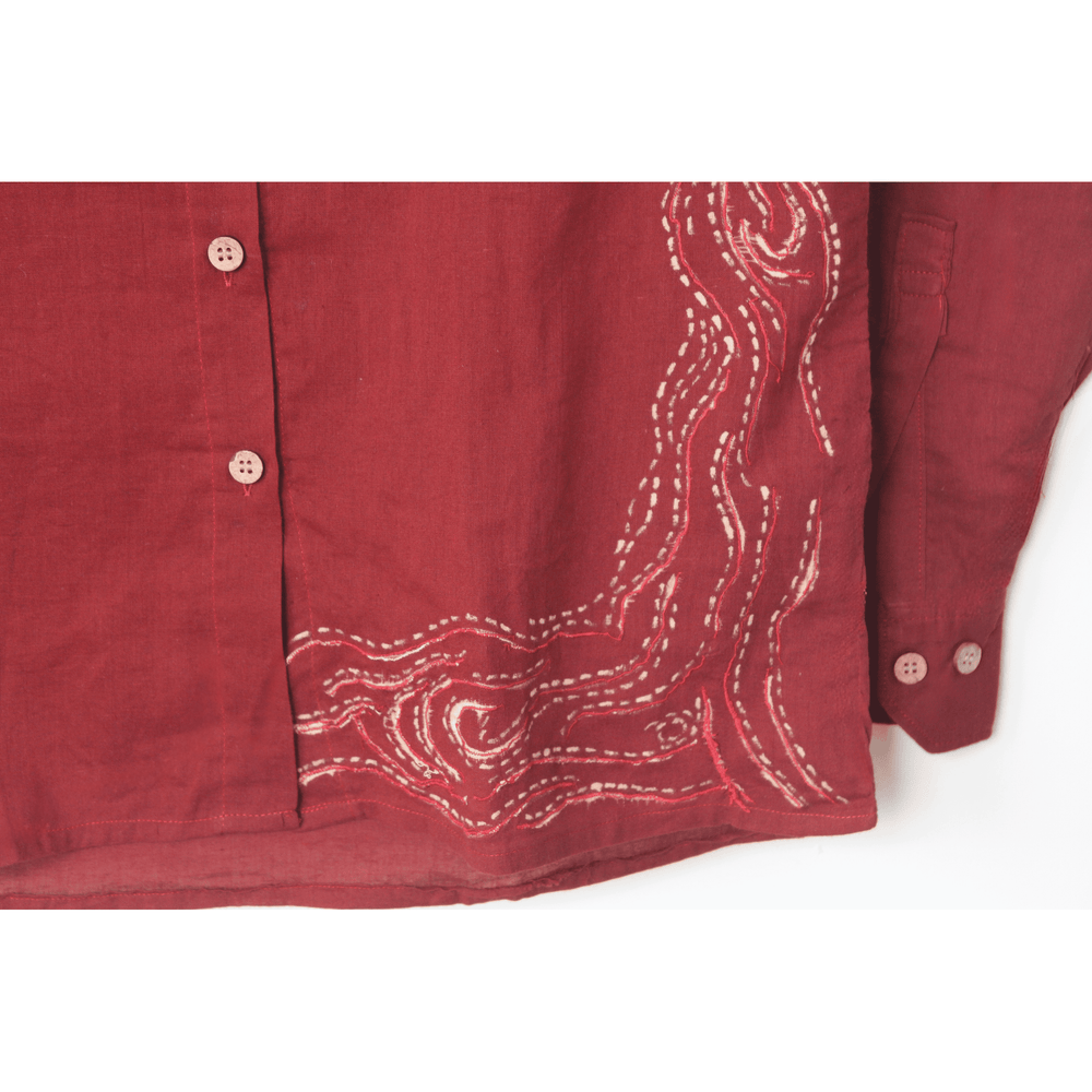 The Khoobsurat Shirt by JOD, relaxed-fit pure cotton shirt for women with free-flowing hand-done details