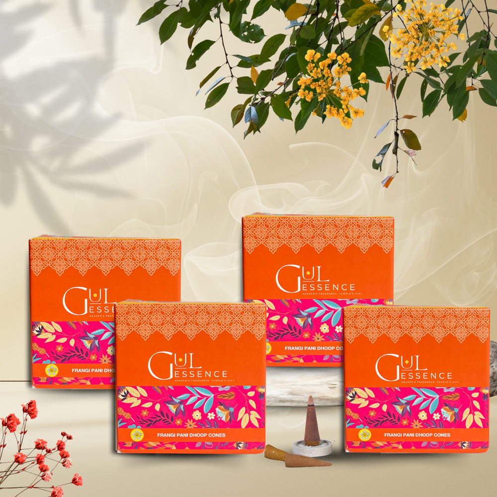 Firangipani Dhoop Cones | Made from Temple Flower | Gulessence - EarthBased