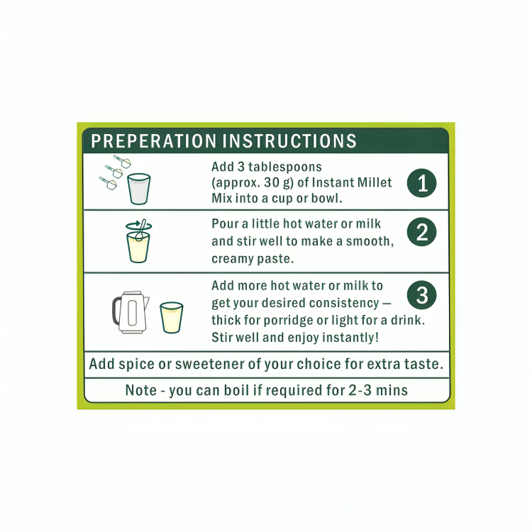 Instant Millet Mix (Naturally Sweetened with Jaggery) Pack of 2 - EarthBased