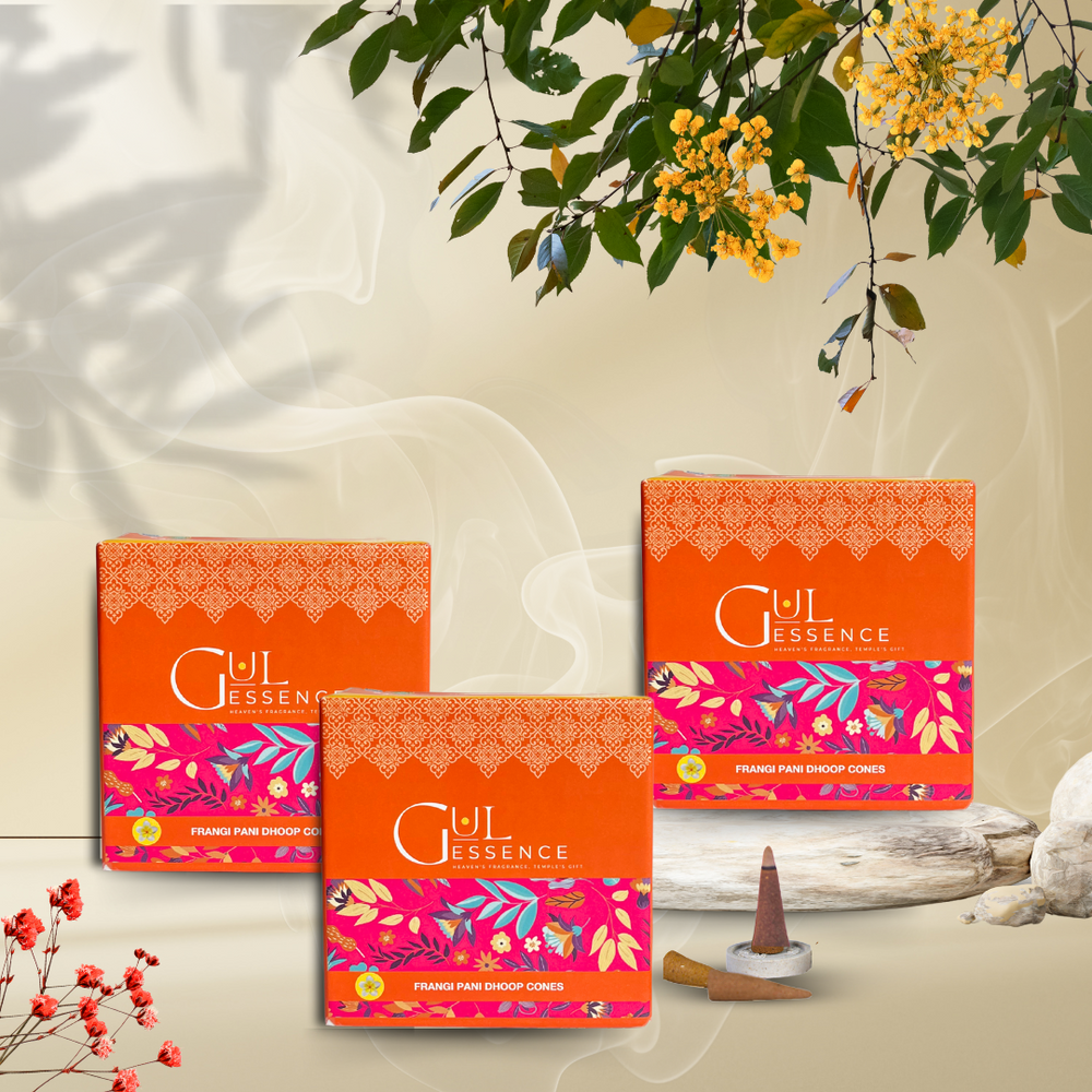Firangipani Dhoop Cones | Made from Temple Flower | Gulessence - EarthBased