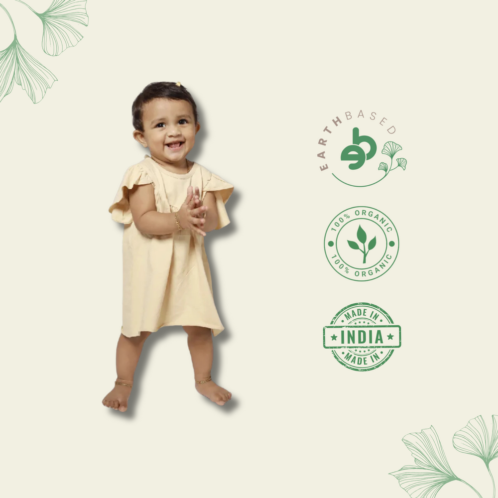 A-Line Frock with Butterfly sleeves - EarthBased