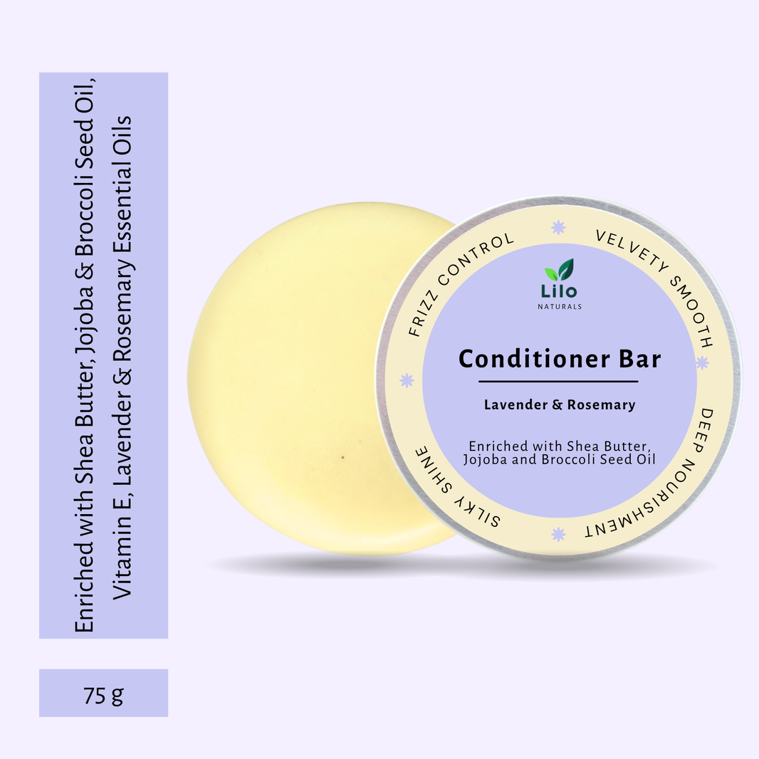 Solid Conditioner Bar for Dry & Frizzy Hair | Enriched with Shea Butter, Jojoba & Broccoli Seed Oil |