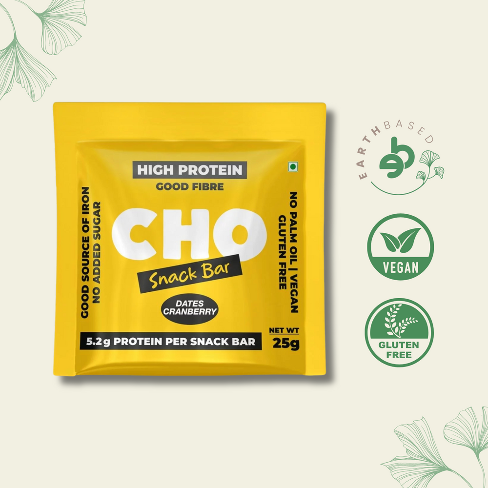 Aaj Pakao - CHO Dates Cranberry Protein Snack Bar, Pack of 6 - EarthBased