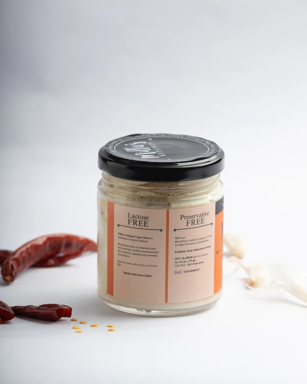 Burnt Red Chili and Garlic | Millie's Vegan Cheese - EarthBased