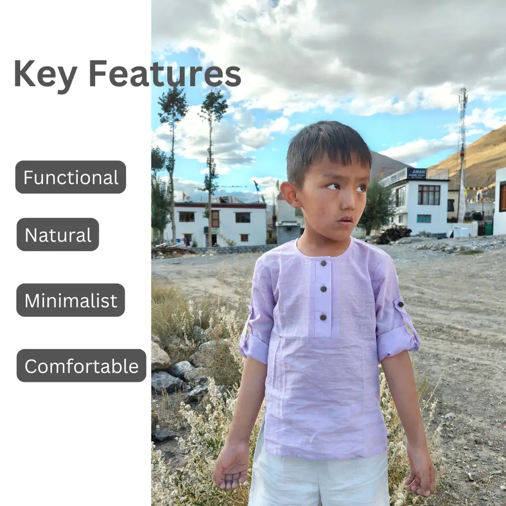 Sleek Sleeve' - Boys' Button-Down Sleeve Shirt - EarthBased