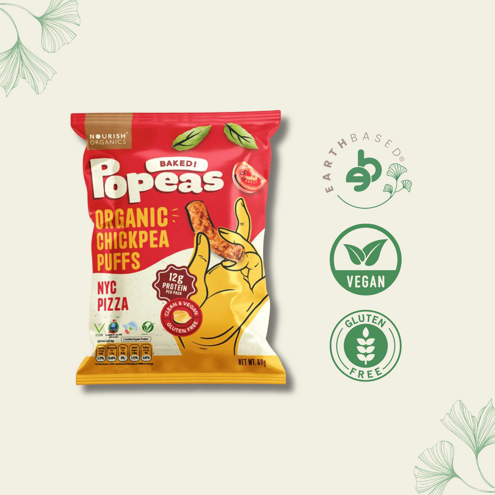 Nourish Organics Chickpea Puffs | NYC Pizza (Pack x4) - EarthBased