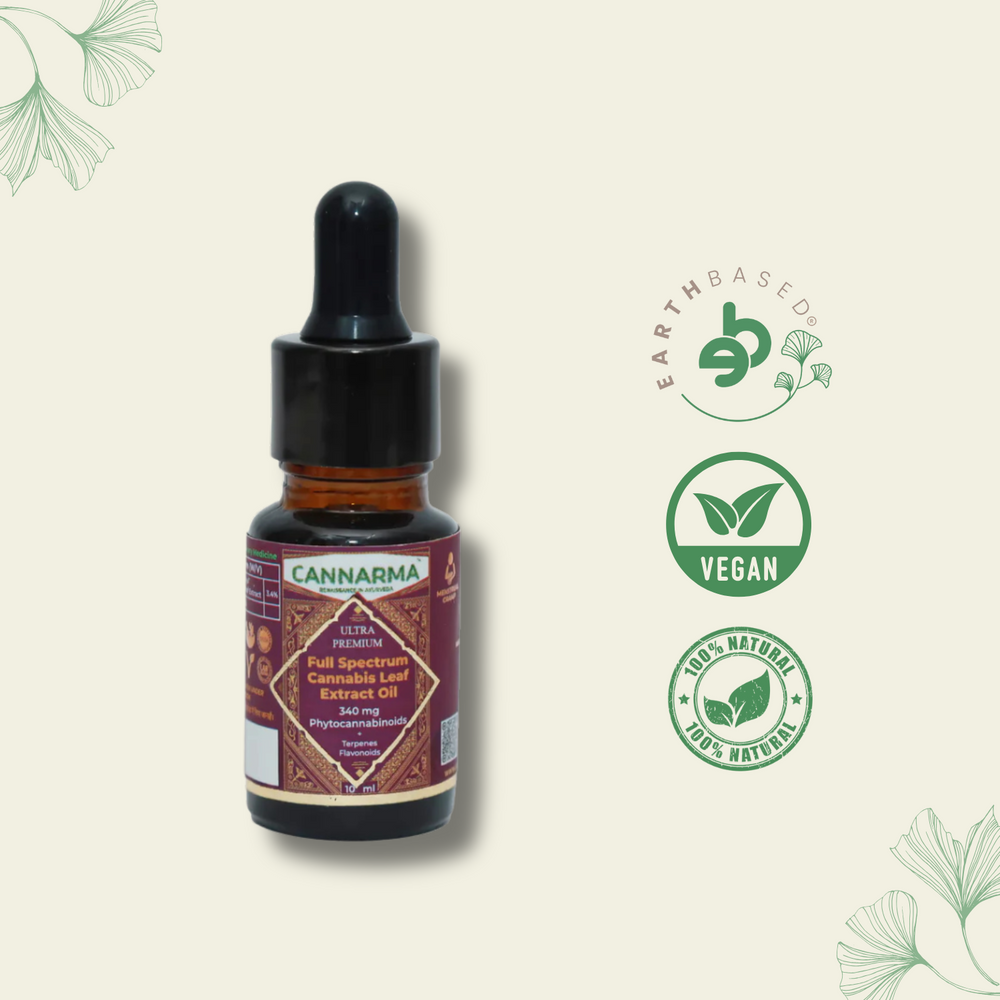CannarmaTM Ultra Premium Full Spectrum Cannabis Extract Oil 340 mg of Phytocannabinoids - EarthBased