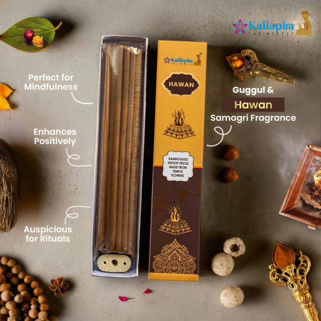 Kailapira Hawan incense Sticks – 8” Premium Dhoop Batti, Incense Sticks (Pack of 20) | Pack of 2