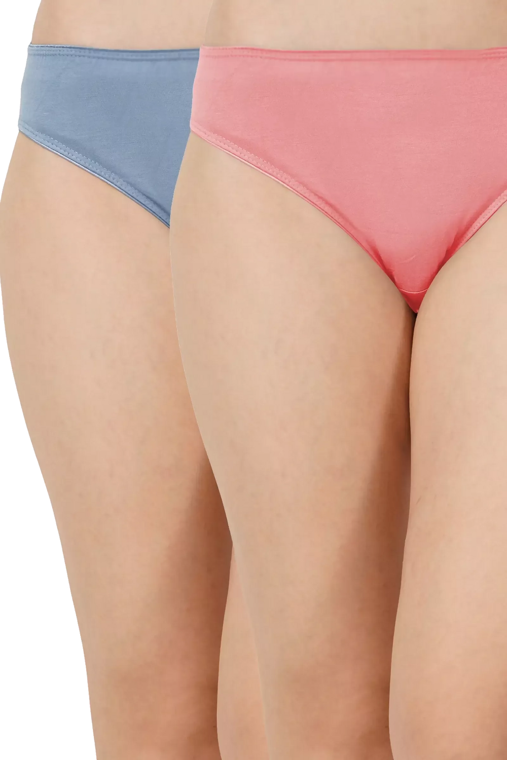 Bamboo Fabric Low Waist Underwear | Peach and Blue | Pack of 2 - EarthBased
