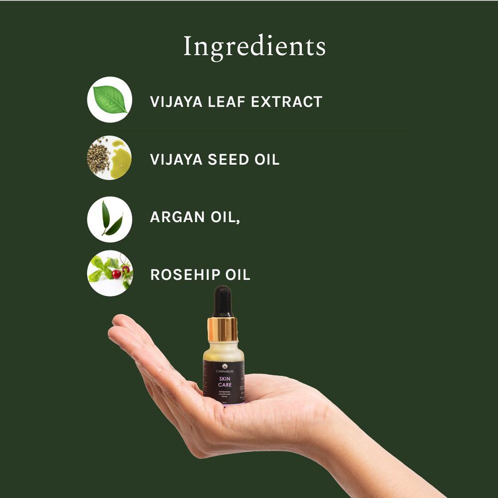 CannaBliss SKIN CARE (with 0.5% Cannabis Leaf Extract + Argan & Rosehip - Oil + Hemp Seed Oil) - 10 ML - EarthBased