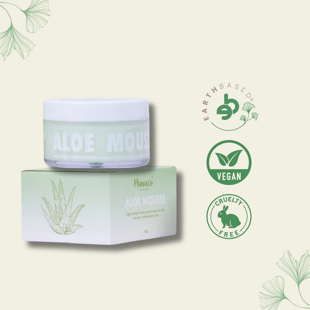 ALOE MOUSSE face moisturiser for Nourishment (normal/ oily/ combination skin) - EarthBased