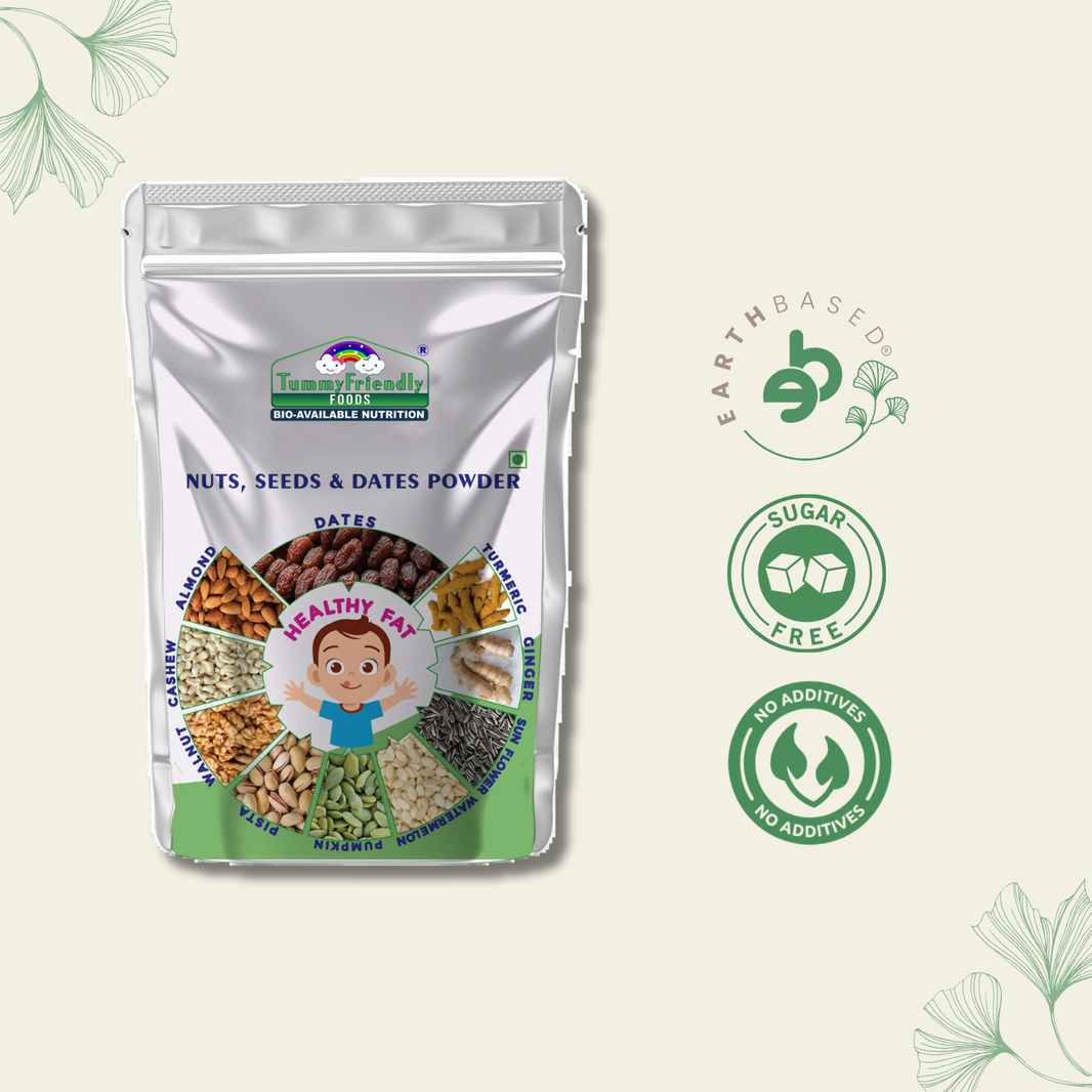 TummyFriendly Foods Premium Nuts, Seeds and Dates Powder | Dry Fruits Powder for Baby - (100 g) - EarthBased