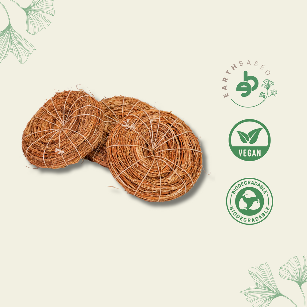 Vetiver Scrubber - Set of 3 | Ecotyl - EarthBased